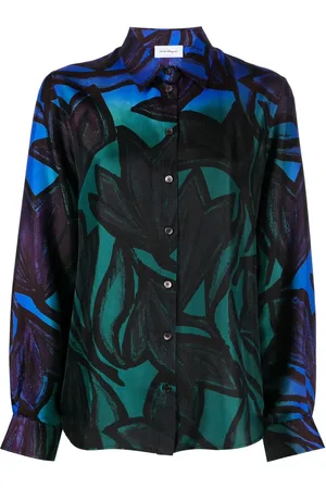 Salvatore Ferragamo Graphic-print silk shirt