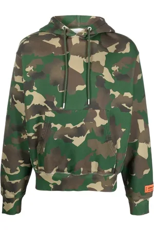 Heron Preston Camouflage-pattern cotton hoodie