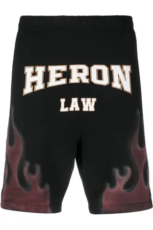 Heron Preston Flame-print cotton shorts