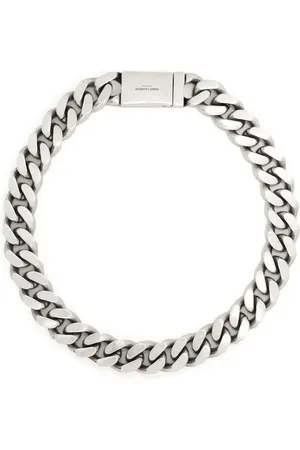 Saint Laurent Logo-engraved chain-detail necklace