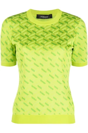 VERSACE La Greca-print top