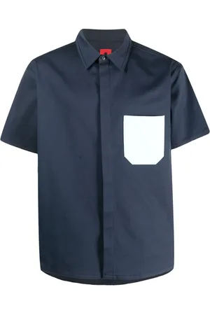 FERRARI Contrast-pocket short-sleeve shirt