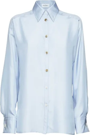 Salvatore Ferragamo Button-front satin shirt