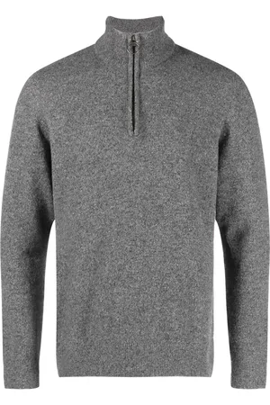 Barbour Melange-effect half-zip sweater