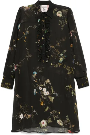 SEMICOUTURE Floral midi dress