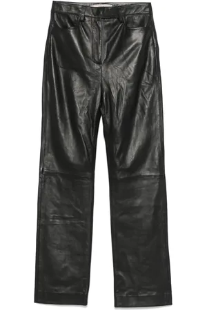 REMAIN Straight-leg leather trousers