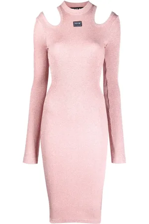 VERSACE Cut-out knitted dress