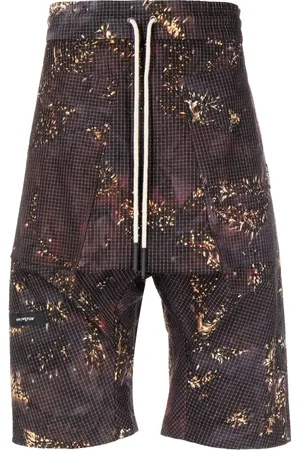 ISO.POETISM Abstract-print knee-length shorts