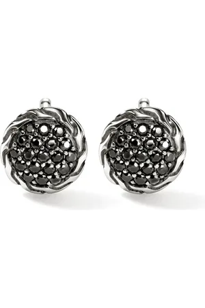 John Hardy Carved Chain sapphire stud earrings