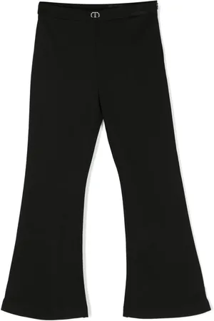 Twin-Set Logo-plaque flared trousers