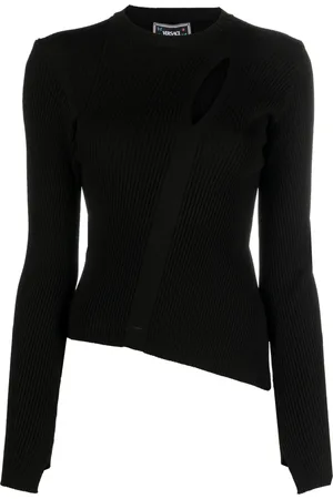 VERSACE Cut-out-detailing asymmetric jumper