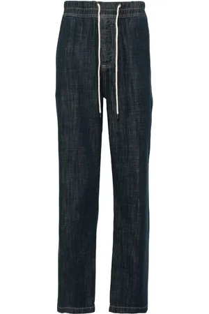 James Perse Drawstring-waist denim trousers