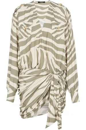 Balmain Animal-print shirt dress