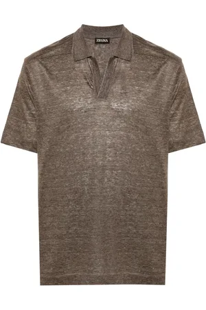Ermenegildo Zegna Short-sleeve linen polo shirt