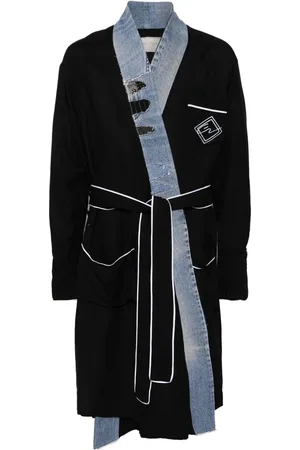 GREG LAUREN Panelled belted coat