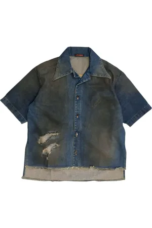 LU’U DAN Denim boxy shirt