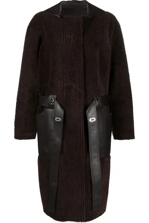 Low Classic Faux-leather zip-up coat