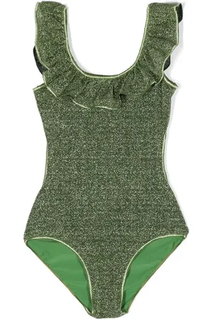 Oseree Metallic open-back swimsuit