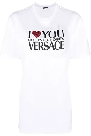 VERSACE Slogan-print T-shirt