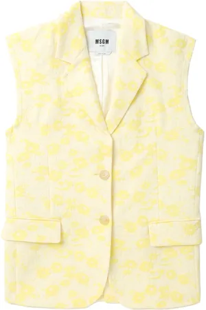 Msgm Floral jacquard vest