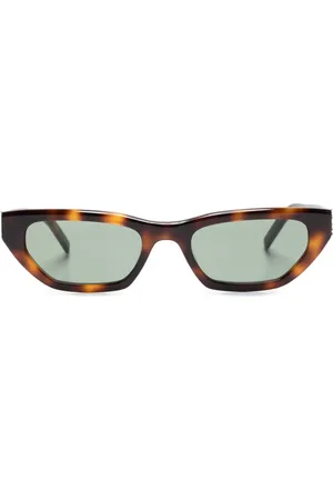 Saint Laurent Logo-plaque cat-eye sunglasses