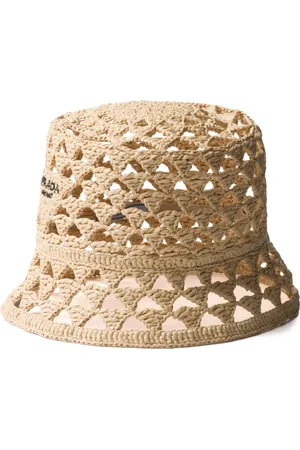 Prada Crochet raffia bucket bag