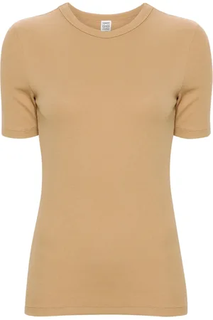 Totême Crew-neck fine-ribbed T-shirt