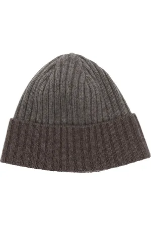 N.PEAL Contrast cashmere beanie