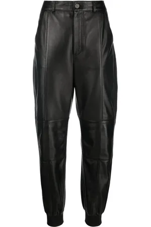 Karl Lagerfeld Tapered-leg leather trousers