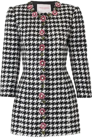 Carolina Herrera Embroidered houndstooth jacket