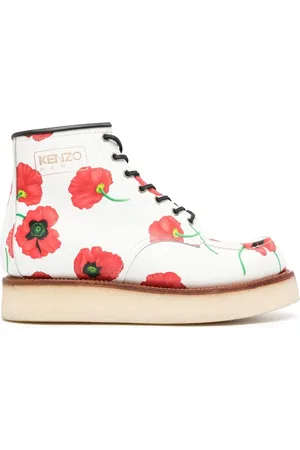 Kenzo Yama floral-print lace-up boots