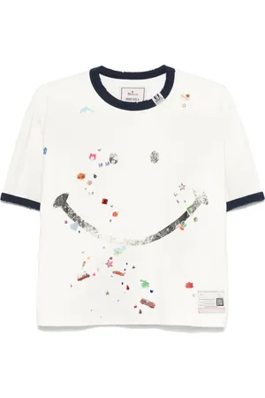 Maison Mihara Yasuhiro Smiley face-print T-shirt