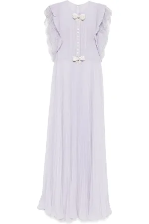 Self-Portrait Chiffon ruffled maxi dress