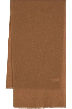 Fabiana Filippi Metallic-threading frayed-hem scarf