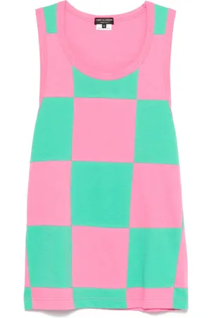 Comme des Garçons Check-pattern tank top