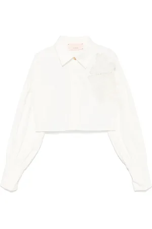 Elisabetta Franchi Lace-appliqué shirt