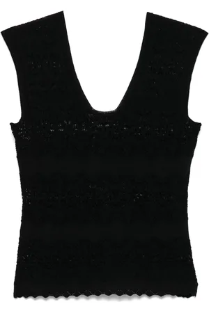 Twin-Set Pointelle-knit top