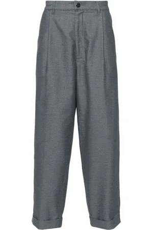 Giorgio Armani Single-pleat cotton trousers