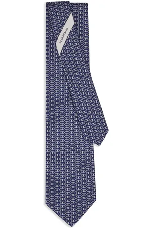 Salvatore Ferragamo Gancini print tie