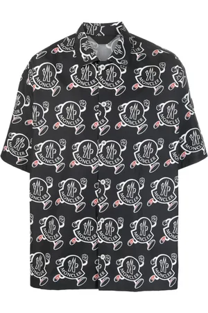 Moncler Logo-print cotton bowling shirt