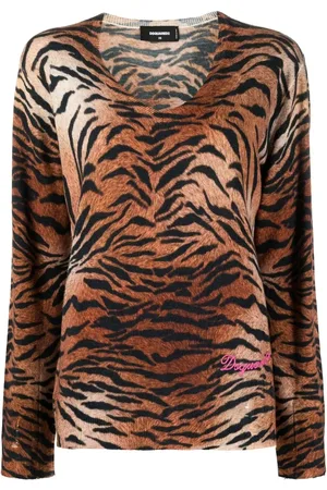 Dsquared2 Leopard-print knitted jumper