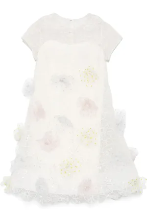 Maison Ava Floral-appliqué dress