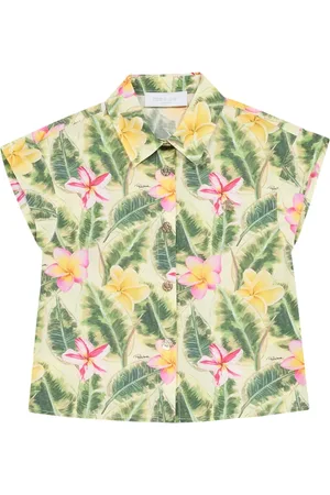 Roberto Cavalli Floral leaf print shirt