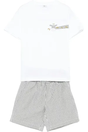 Il gufo Striped shorts set