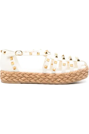 VALENTINO GARAVANI Rockstud wedge espadrilles