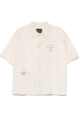 Musium Div. Logo-embroidered shirt