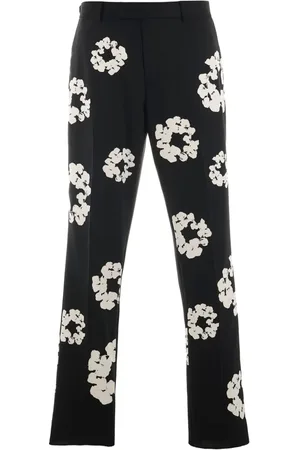 SAINT MXXXXXX Wreath-print tailored trousers
