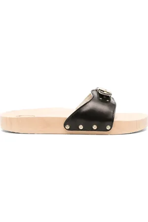 Scholl Pescura wood-sole leather slides