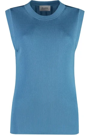 ST. JOHN Ribbed-knit tank top