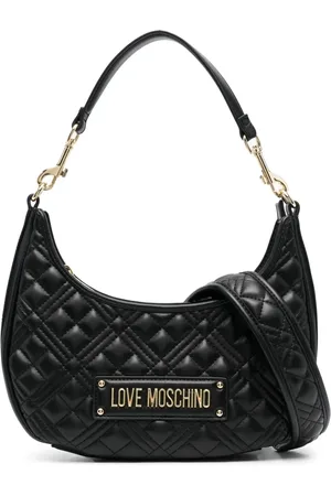 Moschino Logo-plaque quilted shoulder bag